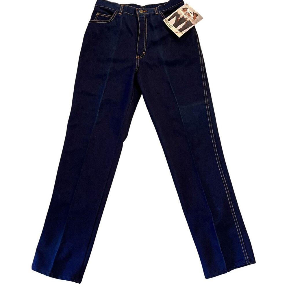 Vintage 80s Gitano Jeans Women's 14 Blue Basic Denim Missy Power Stretch NWT